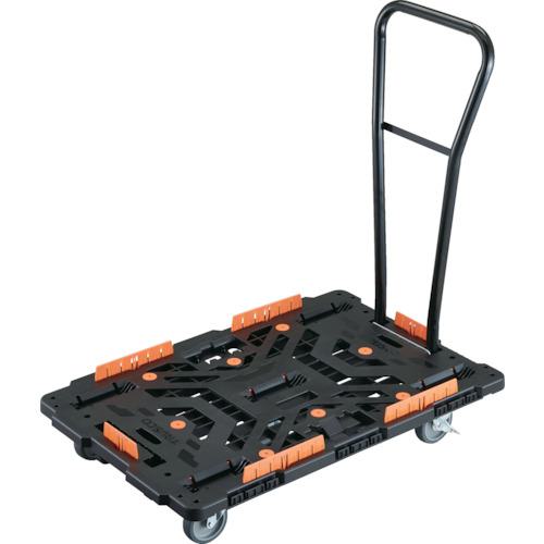 ■TRUSCO 連結式樹脂製平台車 ビートル 900X600 自在5輪 内2輪ストッパー付 脱着式ハンドル付 コボレ止めセット付〔品番:BT900KJ5S2HE100〕【2358985:0】[直送DS][店頭受取不可]
