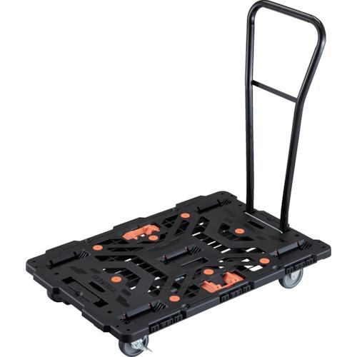 ■TRUSCO 連結式樹脂製平台車 ビートル 900X600 自在3輪 内2輪ストッパー付 脱着式ハンドル付 とめたろう付〔品番:BT900J3S2HE100T〕【2358987:0】[直送DS][店頭受取不可]