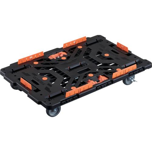 ■TRUSCO 連結式樹脂製平台車 ビートル 900X600 自在5輪 内2輪ストッパー付 コボレ止めセット とめたろう付〔品番:BT900KJ5S2E100T〕【2360505:0】[直送DS][店頭受取不可]