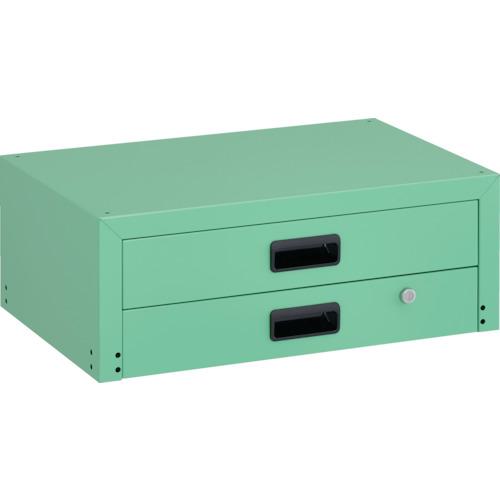 ■TRUSCO ツールワゴン ラビットワゴン用2段引出 600X400 ヤンググリーン〔品番:RBW64XYG〕【2407686:0】[店頭受取不可]