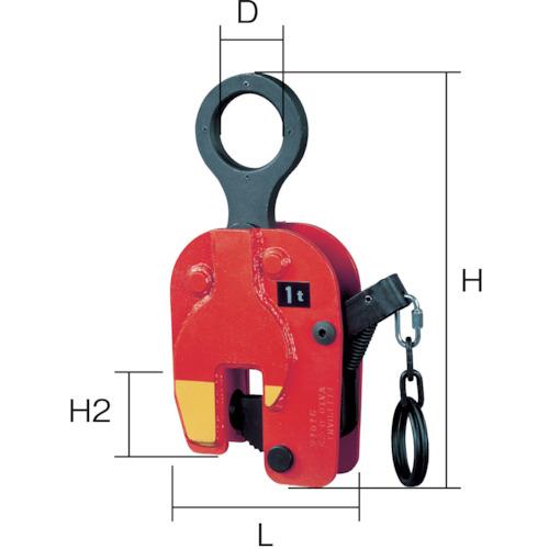 ■象印 立吊クランプ1Ton〔品番:VA01000〕【2421101:0】[店頭受取不可]