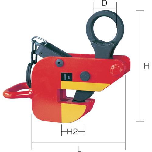 ■象印 横吊クランプ1Ton〔品番:HAR01000〕【2421267:0】[店頭受取不可]
