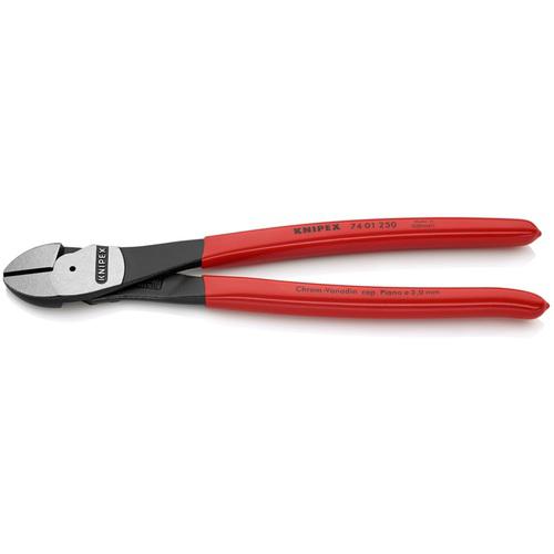 ■KNIPEX 強力型ニッパー プラスチックハンドル 250mm(SB店頭展示パッケージ仕様)〔品番:7401250SB〕【2460152:0】[店頭受取不可]