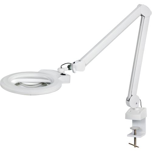 ■HOZAN 照明拡大鏡(クランプ取付型) LEDアームルーペ 倍率2.12倍〔品番:L679〕【2480432:0】[店頭受取不可]