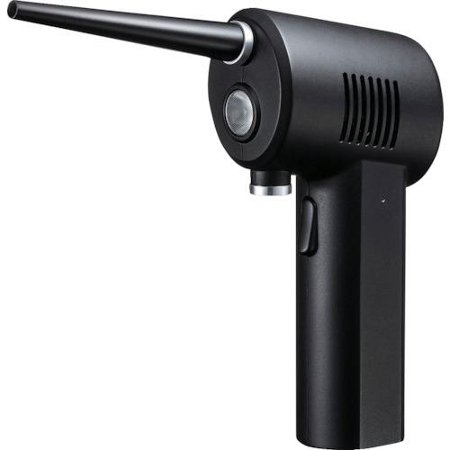 ■SANWA 電動エアダスター エアーダスター 電動 充電式 強力 ハイパワー ブロワー ガス不使用 逆さ噴射対応〔品番:CDADE1BK〕【2501467:0】[店頭受取不可]