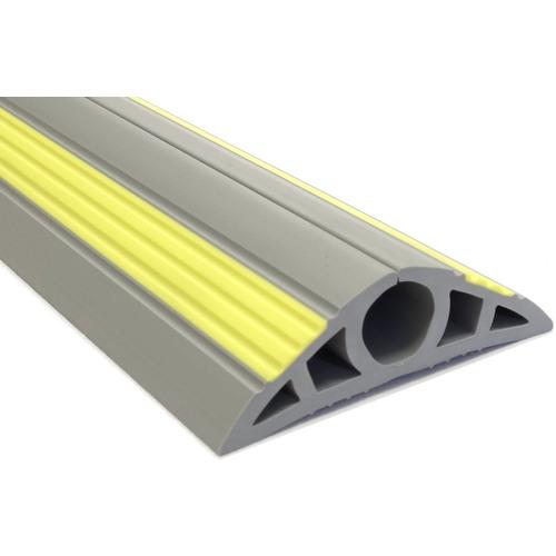 ■大研 ケーブルプロテクタ2 20x10M グレー(黄色ライン入り)〔品番:CP220X10MGY〕【2501704:0】[店頭受取不可]