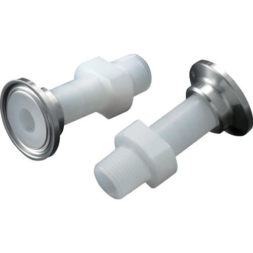 ■フロンケミカル フッ素樹脂(PFA)ヘルール×おねじジョイントR1/4〔品番:NR2118001〕【2504637:0】[店頭受取不可]