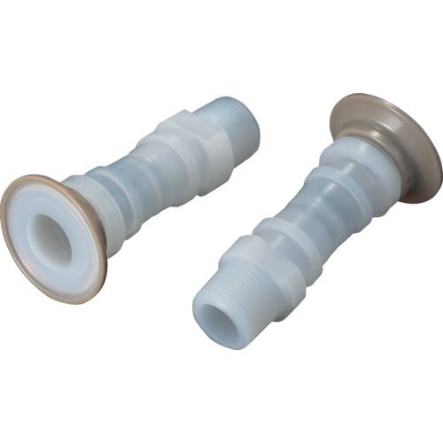 ■フロンケミカル フッ素樹脂(PFA)サニタリーヘルール×おねじジョイント1S(R3/8)〔品番:NR2119001〕【2504643:0】[店頭受取不可]