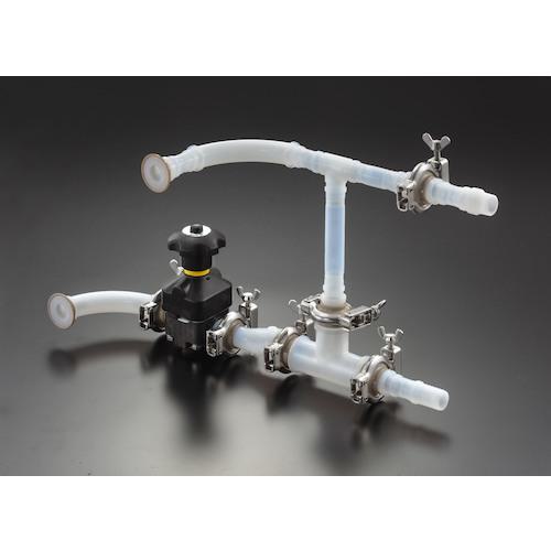 ■フロンケミカル フッ素樹脂(PFA)両端サニタリーヘルールホース1S 500mm〔品番:NR2124002〕【2506126:0】[店頭受取不可]_1