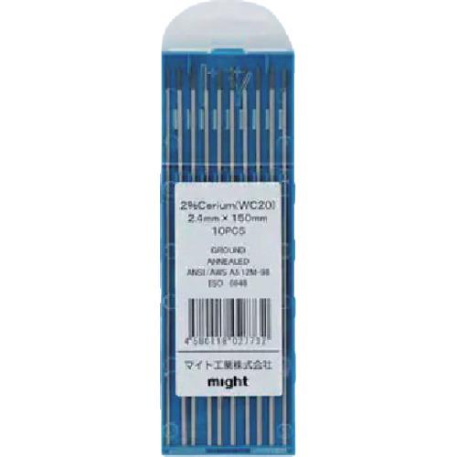 ■マイト ce入電極2.4mm×150粍(10本)〔品番:TG152S〕【2509779:0】[店先受け取り証書不可]