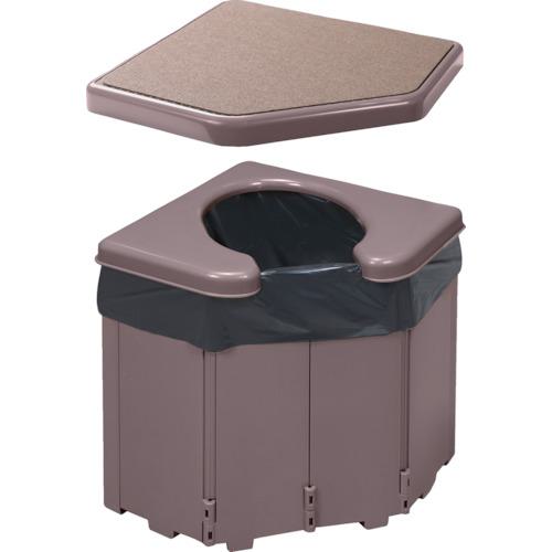 ■サンコー ポータブルコーナートイレ〔品番:R46〕【2513567:0】[店頭受取不可]