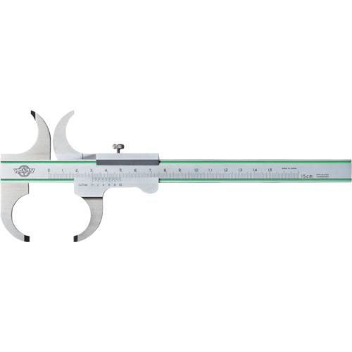 ■カノン 両丸口ノギス150mm〔品番:RA15〕【2519666:0】[店頭受取不可]