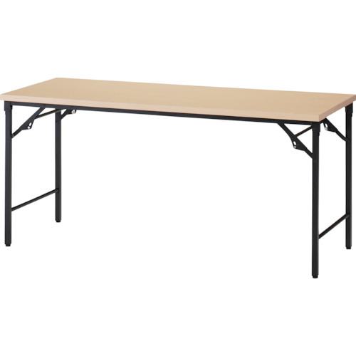 ■TRUSCO 折りたたみ会議テーブル 1500X600XH700 棚板なし ナチュラル〔品番:TST1560C〕【2555346:0】[直送DS][店頭受取不可]