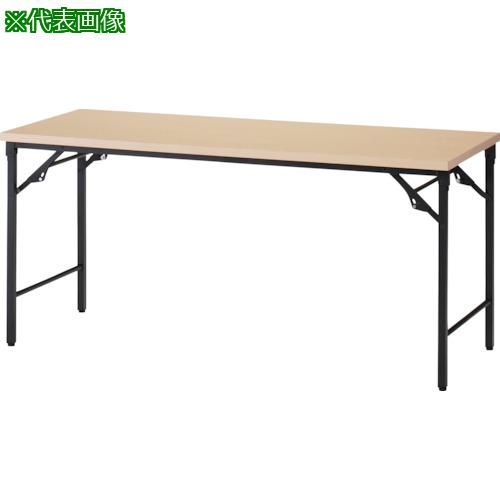 ■TRUSCO 折りたたみ会議テーブル 1800X600XH700 棚板なし ナチュラル〔品番:TST1860C〕【2555357:0】[直送DS][店頭受取不可]