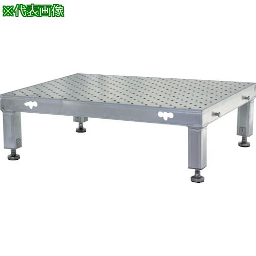 ■TRUSCO 連結式アルミステップ(凸板タイプ)600X450 高さ90~120〔品番:TASP64S〕【2567942:0】[店頭受取不可] 27,543円