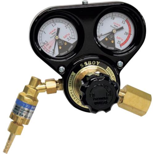 ■YAMATO 溶断用調整器 乾式安全器同梱 酸素用 SSボーイプラス 関東式〔品番:SSBPOXE〕【2570888:0】[店頭受取不可]