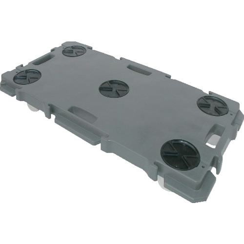 ■yazaki 連結型樹脂製平台車 ミニポリトラー ナイロン車輪 GN-900 ダークグレー〔品番:GN900DGR〕【2579552:0】[店頭受取不可]