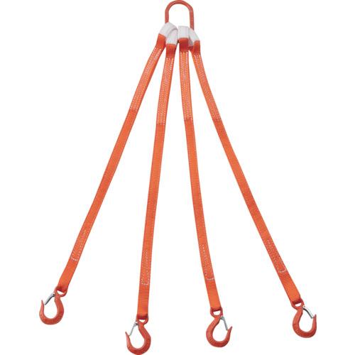 ■TRUSCO 4本吊ベルトスリングセット 25mm幅X1m 吊り角度60°時荷重0.86t(最大使用荷重1t)〔品番:G254P100.86〕【2580319:0】[店頭受取不可] 14,098円