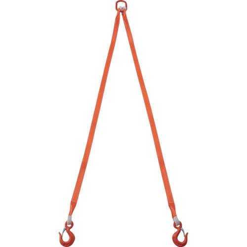 ■TRUSCO 2本吊ベルトスリングセット 35mm幅X2m 吊り角度60°時荷重1.72t(最大使用荷重2t)〔品番:G352P20〕【2580330:0】[店頭受取不可]