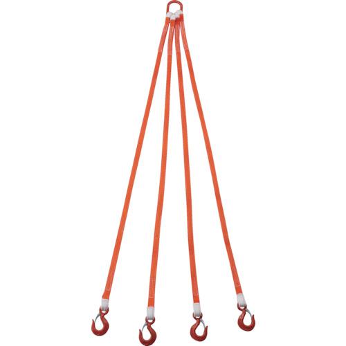 ■TRUSCO 4本吊ベルトスリングセット 25mm幅X2m 吊り角度60°時荷重1.72t(最大使用荷重2t)〔品番:G254P201.72〕【2580336:0】[店頭受取不可]