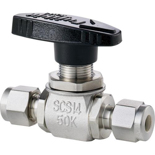 ■Fujikin SUS製4.90MPaパネルマウント式ボール弁PUBV959.52V〔品番:PUBV959.52V〕【2616711:0】[店頭受取不可]