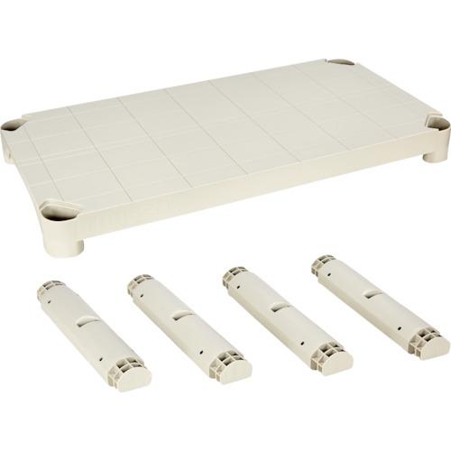 ■TRUSCO プラ棚用 棚板セット 棚板間隔高さ372mm用脚4本付 ネオグレー〔品番:TPT345SA〕【2629931:0】[直送DS][店頭受取不可]