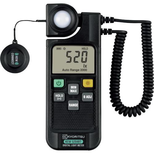 ■KYORITSU デジタル照度計(Bluetooth通信機能搭載)〔品番:KEW5204BT〕【2636343:0】[店頭受取不可]