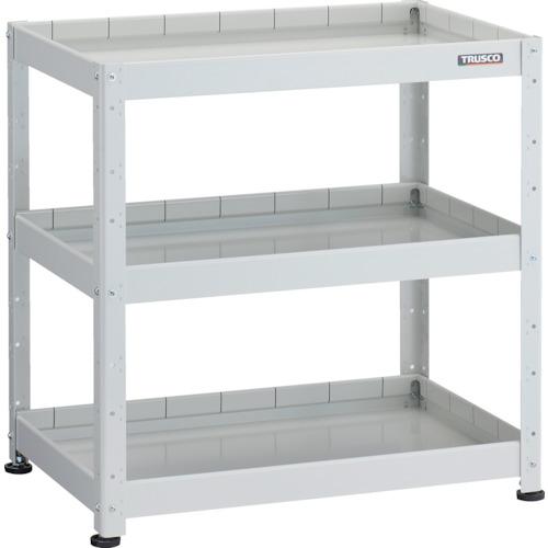 ■TRUSCO 小型ボルト式棚 バーディワゴンラック型 750X500 深3段 ホワイト〔品番:BDWR973F3W〕【2697207:0】[店頭受取不可] 24,501円