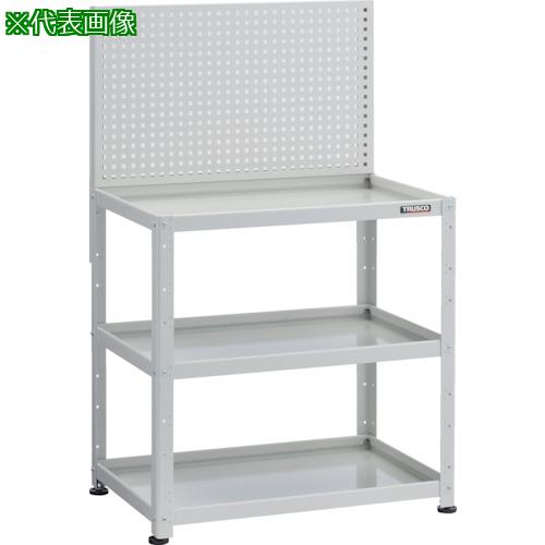 ■TRUSCO 小型ボルト式棚 バーディワゴンラック型 上部パンチングパネル 600×400×1330〔品番:BDWRP963W〕【2697209:0】[店頭受取不可]