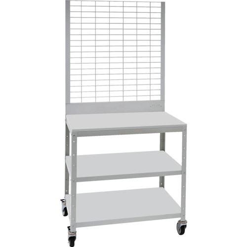 ■TRUSCO スーパーラックデスク型メッシュパネル式 ウレタン車輪付〔品番:BDD993L1TNUW〕【2697220:0】[直送DS][店頭受取不可]