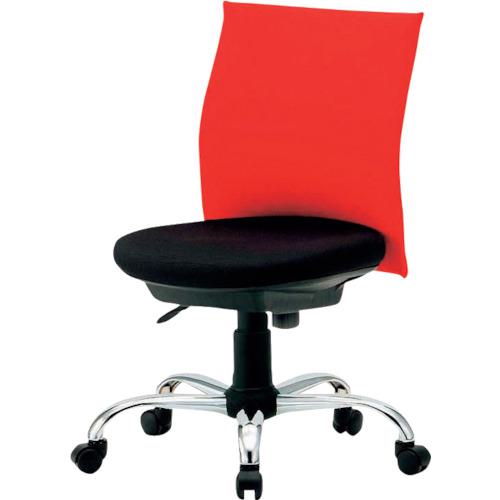 ■【在庫限り】TRUSCO ローバックオフィスチェアー 肘無 赤〔品番:TOFC203B〕【2769182:0】[店頭受取不可]