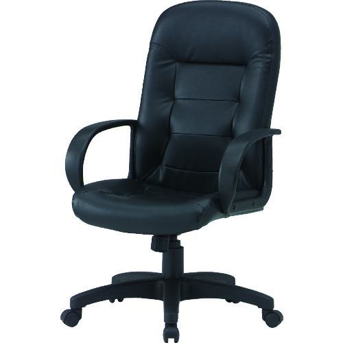 ■TRUSCO オフィスチェア レザー張り 黒〔品番:T5563〕【2769255:0】[直送DS][店頭受取不可]