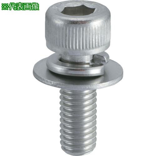 ■TRUSCO 座金組込六角穴付ボルト P=3 ステンレス M3×12 19本入 (座金組込みキャップボルト ばね座金+JISワッシャー付き)〔品番:B0780312〕【2859041:0】[店頭受取不可]