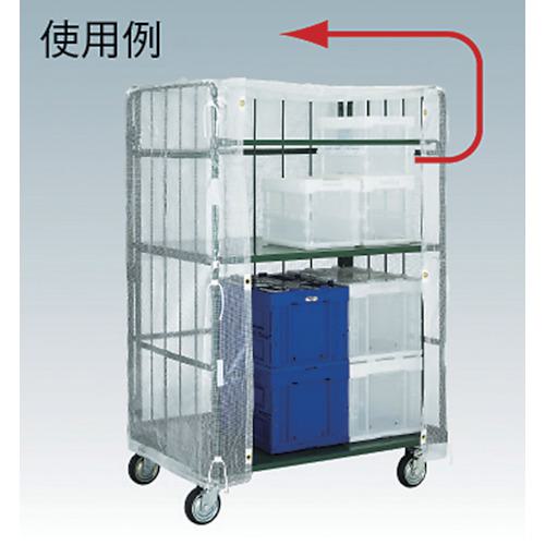 ■TRUSCO カゴ車用オプション ハイテナー用カバー 1100×800×1700用 半透明 紐付〔品番:THTC5IT〕【2870592:0】[店頭受取不可]_1