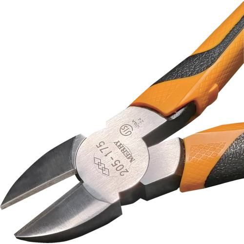 □メリー 強力ニッパ(成形カバー付)175mm〔品番:205H175〕【2877945:0