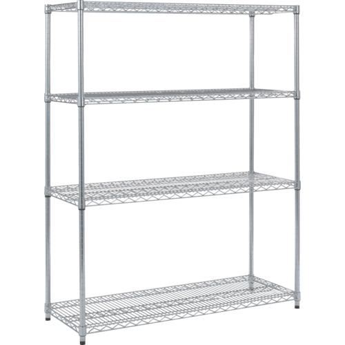 ■TRUSCO ステンレス製メッシュラック H1533XW1207XD457 4段〔品番:TSM5444〕【2996545:0】[直送DS][店頭受取不可]