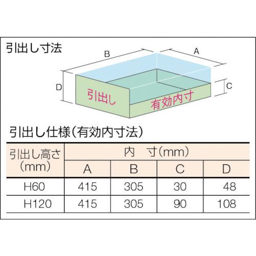 ■TRUSCO WLVR型キャビネット 500X412XH540 引出6段 緑〔品番:WLVR541〕【3011593:0】[直送DS][店頭受取不可]_2