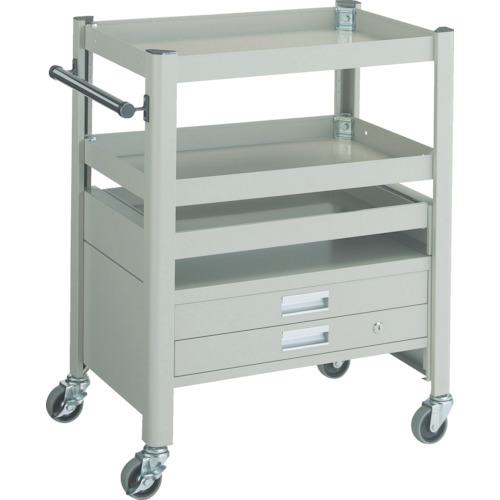 ＴＲＵＳＣＯ　コンビネーションワゴン　６４３Ｘ４２７ＸＨ８８０　２段引出付　　TCW-81B1　301-5131 TRUSCO コンビネーションワゴン 643X427XH880 スライド棚付 TCW81AC2