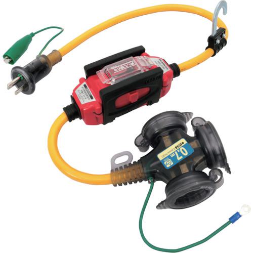 ■MARVEL 過負荷付漏電遮断器延長コード 0.7M〔品番:MEC07BR〕【3264797:0】[店頭受取不可]