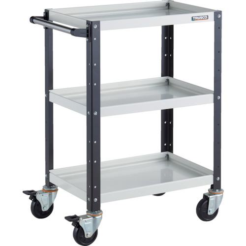 TRUSCO ステンレスワゴン クリーンフェニックスワゴン SUS304 W750×D500×H1200 4段 スチール金具 ( CPE3-1274 ) ＴＲＵＳＣＯ ステンレスワゴン クリーンフェニックスワゴン