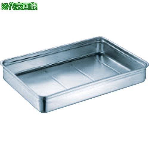 ■SUGICO 18-8ステンレス番重バット 大浅型 手無 550x370x80〔品番:SH553708〕【3320511:0】[店頭受取不可]
