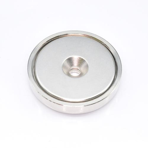 ■MAGNA ネオジ磁石プレートキャッチ(丸形・キャップ付)(3個入)〔品番:1NCC40R〕【3325253:0】[店頭受取不可]