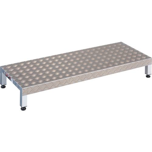 ■TRUSCO 高床式アルミ製ステップ 1200X450XH190~220〔品番:TFSH1245AL〕【3361837:0】[直送DS][店頭受取不可]