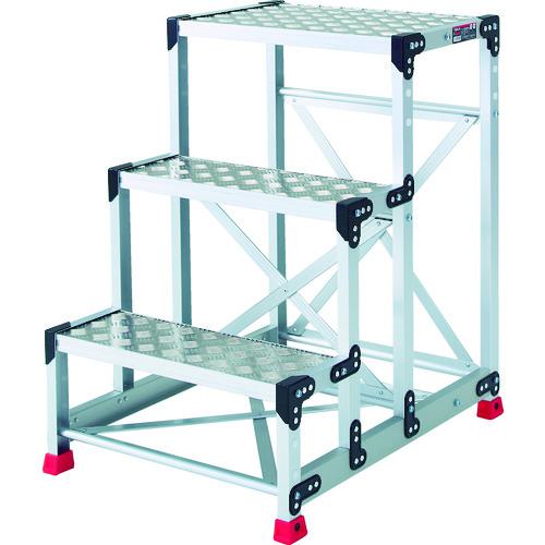 ■TRUSCO 作業用踏台 アルミ製・縞板タイプ 天板寸法600X400XH900〔品番:TSFC369〕【3365140:0】[直送DS][店頭受取不可]