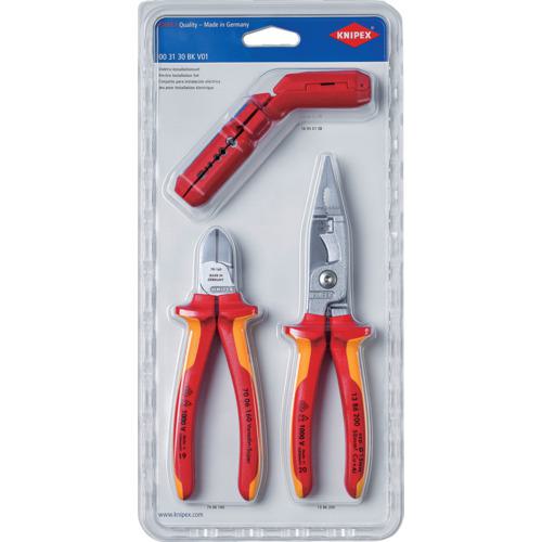 ■KNIPEX 電線作業工具セット〔品番:003130BKV01〕【3371106:0】[店頭受取不可]
