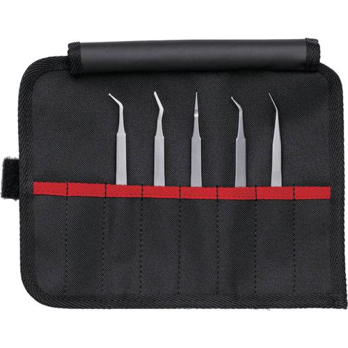 ■KNIPEX 精密SМDピンセット5本組セット〔品番:920003〕【3371114:0】[店頭受取不可]