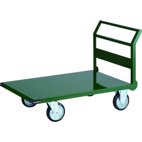 ■TRUSCO 鋼鉄製運搬車 1200X750 Φ200プレス車 緑〔品番:SH1N〕【3372481:0】[直送DS][店頭受取不可]