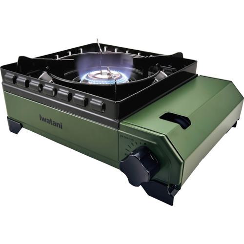 ■Iwatani カセットフー タフまる オリーブ色〔品番:CBODX1OL〕【3372557:0】[店頭受取不可]