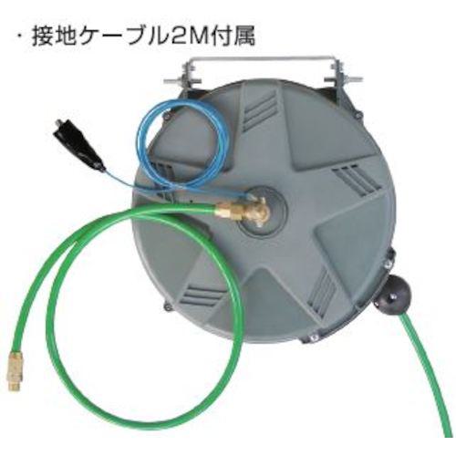 ■TRIENS 導電エアーホースリール スローモーション 内径6.5mm×10m〔品番:SHS210EASLOW〕【3380535:0】[店頭受取不可]