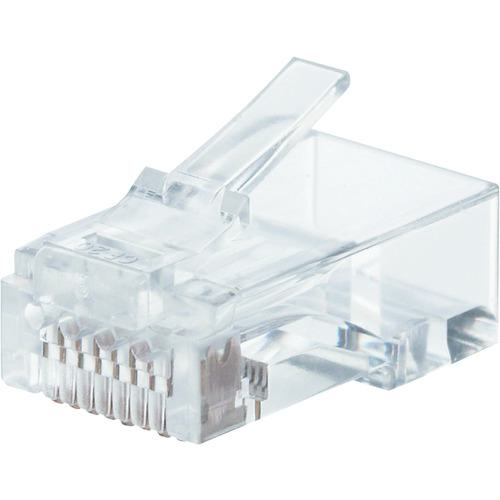 ■ELECOM RJ45コネクタ CAT6・CAT6A対応 単線・ヨリ線対応 100個入り〔品番:LD6RJ45T100〕【3383967:0】[店頭受取不可]